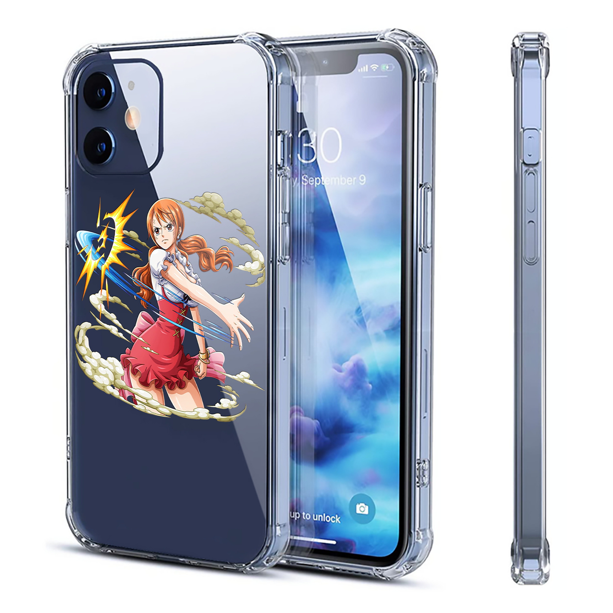 （画像用） ワンピース ナミ ONE PIECE Nami 【iPhone 12シリーズ対応】透明スマホケース（クリアソフトケース）